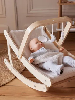 Vertbaudet Puppen-Wippe MINI COCOON aus Holz FSC® – Produktbild 1 von 1