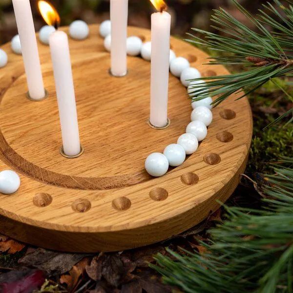 klotzaufklotz klotzaufklotz Adventskalender und Adventskranz mit Baumkerzen, Transparent, – Produktbild 5 von 8