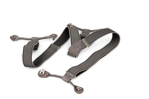 klYmp klYmp Hosenträger classic zig-zag vegan, Silber-schwarz, – Produktbild 3 von 4