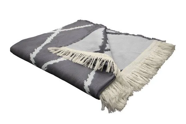Nature by Adam Nature by Adam Wohndecke aus 100% Bio-Baumwolle - Made in Germany - Casket Valdelana, Taupe, – Produktbild 2 von 3