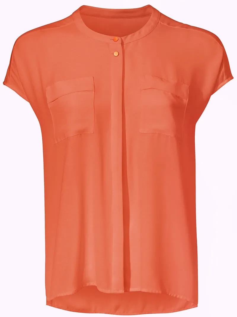 heine Kurzarm-Bluse orange, Orange, – Produktbild 1 von 2
