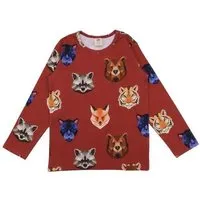 Walkiddy Baby Langarmshirt GOTS zertifiziert – Bio-Baumwolle, Rot mit Tiermotiven, weich & bequem | Walkiddy – Produktbild 1 von 1