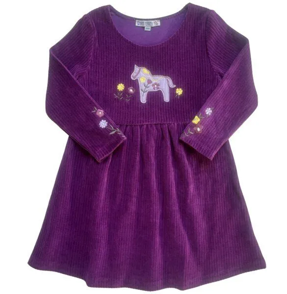 Enfant Terrible Enfant Terrible Kleid mit Stickerei Velvet rib, Dark grape, – Produktbild 2 von 2