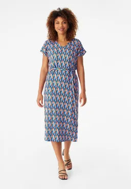 Givn Givn Damen vegan Kleid Philine Blau/Orange Drops – Produktbild 1 von 1