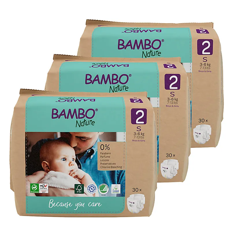 Bambo Nature Bambo Nature Windeln Größe 2 Sparpackung (90 Stück) – Produktbild 1 von 1
