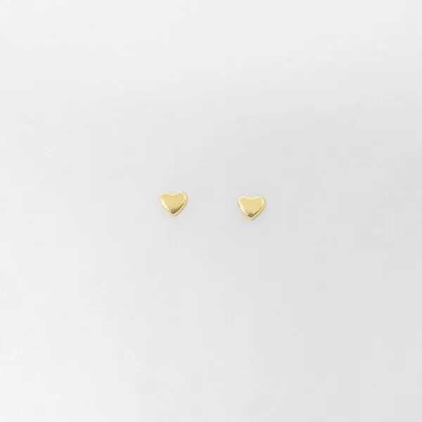 fejn jewelry fejn jewelry Ohrstecker 'shiny heart', Gold, – Produktbild 1 von 2