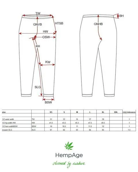 HempAge HempAge Lange Basic Leggins Hanf/Biobaumwolle, Titan (grau), – Produktbild 3 von 3