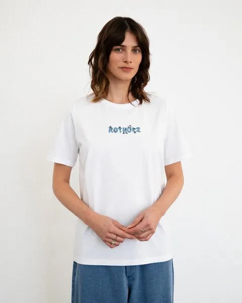 Rotholz Rotholz Logo Print T-shirt Bio Baumwolle - Weiß – Produktbild 1 von 4