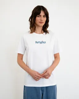 Rotholz Rotholz Logo Print T-shirt Bio Baumwolle - Weiß – Produktbild 1 von 1