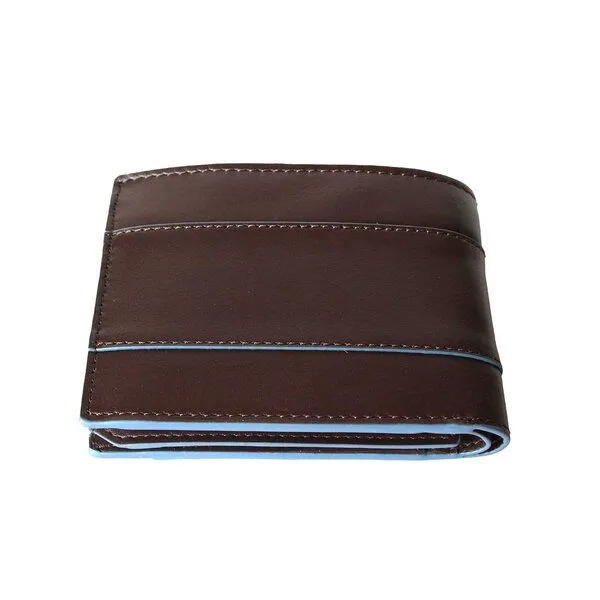Vargu Vargu Echtleder Geldbörse KON 1-M, Brown - sky blue, – Produktbild 4 von 4
