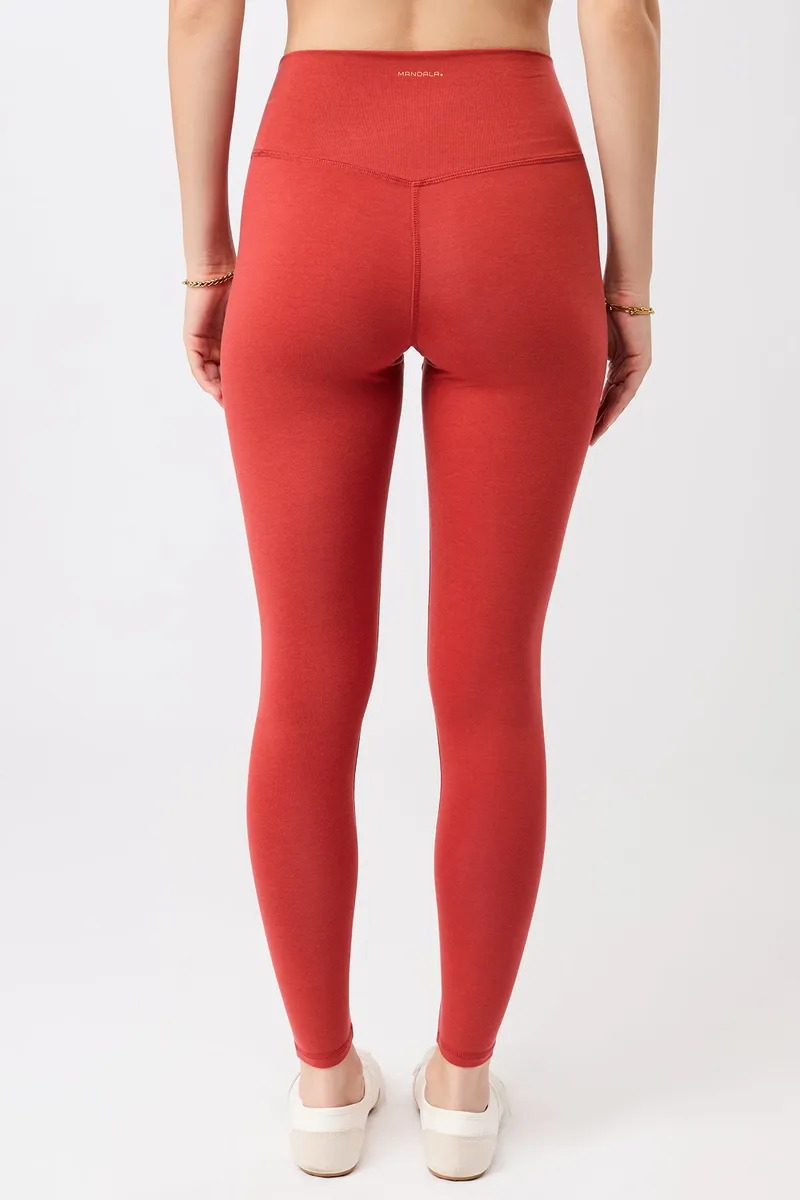 mandala MANDALA Damen vegan Leggings Best Loved Siena, Dunkelorange, – Produktbild 2 von 2