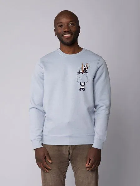 watapparel watapparel Sweatshirt Unisex Pocket Pandas, Serene blue, – Produktbild 2 von 4