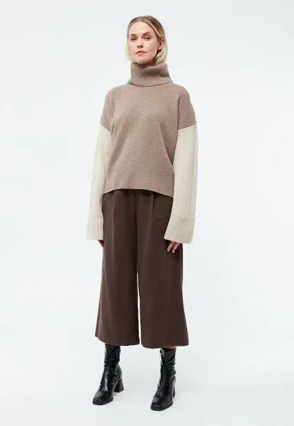Givn Berlin Givn Berlin Rollkragenpullover GBLea, Light beige/beige/light brown, – Produktbild 3 von 4