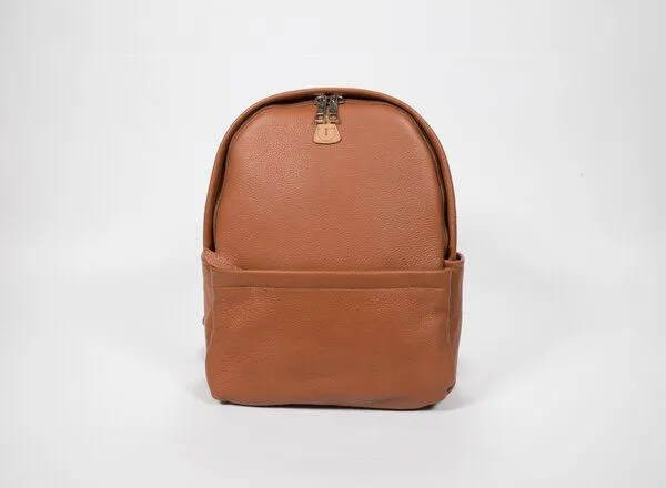 Ritagli di G Ritagli di G Damen Leder Rucksack ALINA - 100% Made in Italy, Hellbraun, – Produktbild 1 von 3