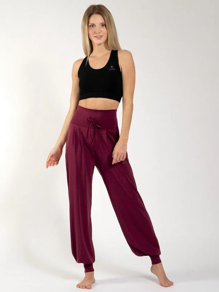 Magadi Magadi Yogahose Florence aus weichem Naturmaterial, Rot, – Produktbild 4 von 5