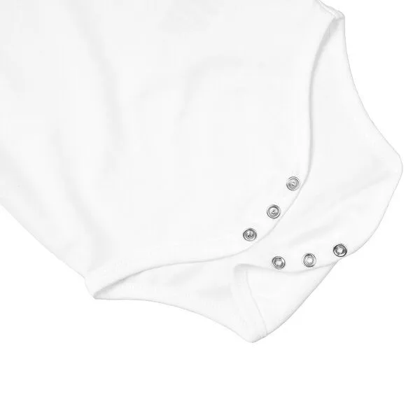 HANDGEDRUCKT HANDGEDRUCKT "Wal" Baby Body, Weiß, – Produktbild 3 von 4
