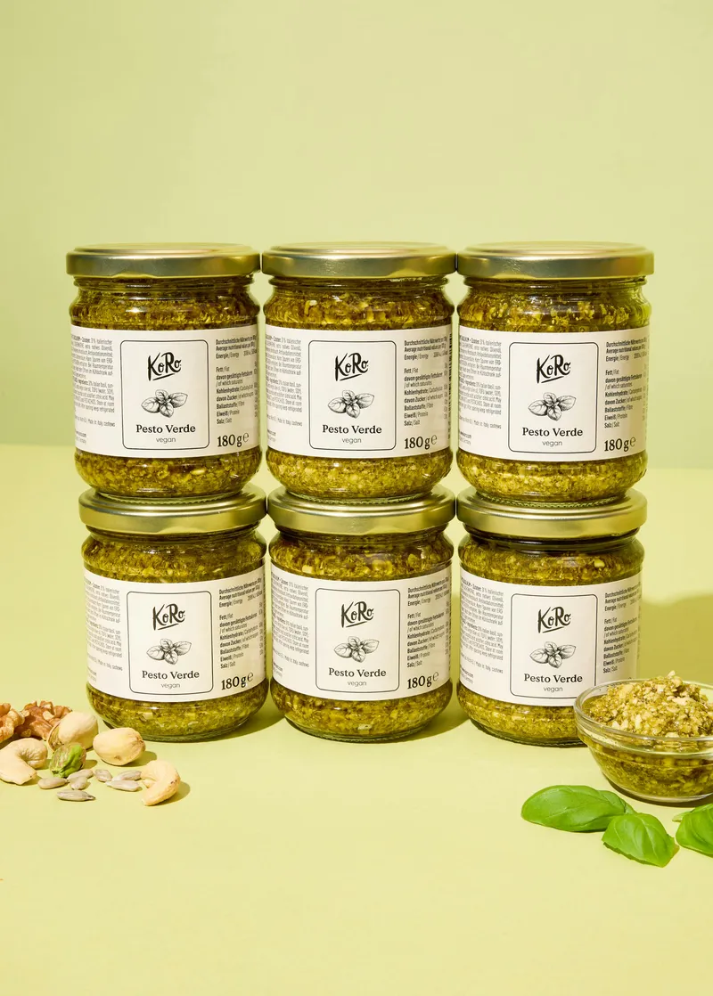 KoRo Veganes Pesto Verde 6 x 180 g – Produktbild 2 von 5