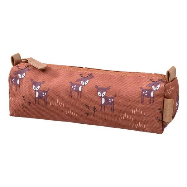 Fresk Fresk Federmäppchen für Kinder – 22 × 6 × 7 cm, aus recyceltem PET, Deer amber brown, – Produktbild 1 von 1