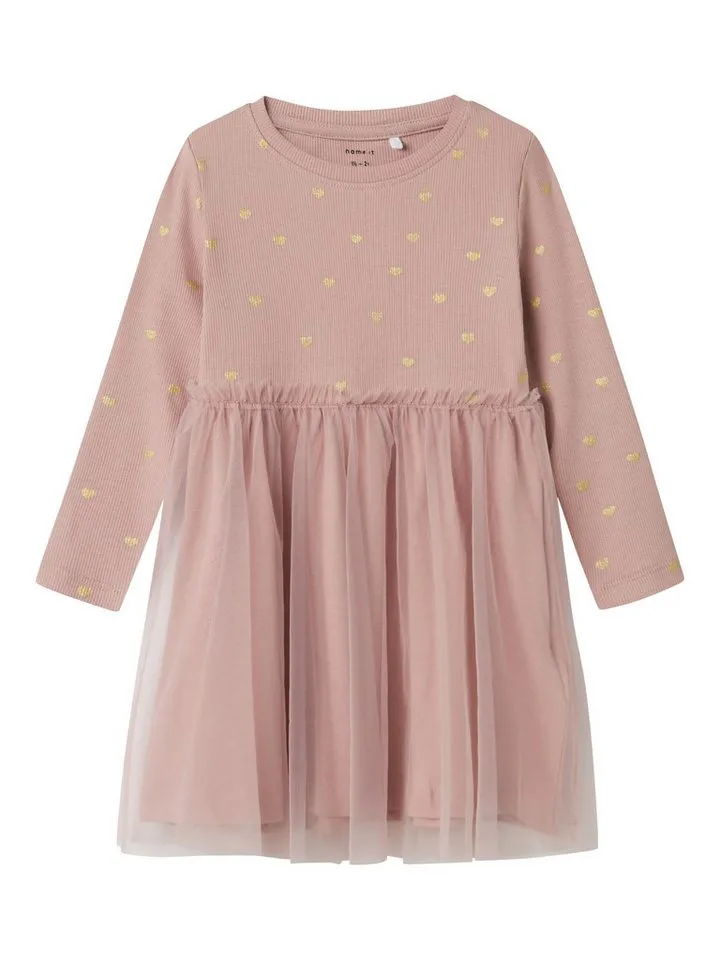name it name it A-Linien-Kleid (1-tlg) NMFNADJA LS DRESS, Blau, – Produktbild 1 von 4