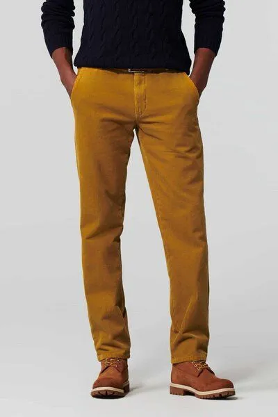 Meyer MEYER Superstretch Premium Cord Chino, Gelb (bernstein), – Produktbild 1 von 4