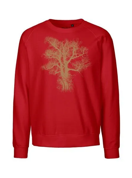 Peaces.bio - handbedruckte Biomode Peaces.bio - handbedruckte Biomode Bio Damen Sweatshirt Loose Fit Chestnut, Rot, – Produktbild 1 von 2
