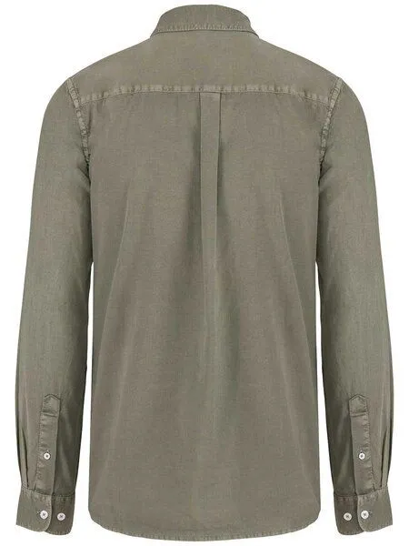YTWOO YTWOO Umweltfreundliches ausgewaschenes Herrenhemd aus Bio-Baumwolle, Khaki, – Produktbild 3 von 4