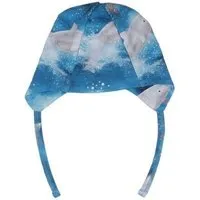 Walkiddy Babymütze GOTS zertifiziert – Blau mit Delfinmotiv, Bindebänder, weich & bequem | von Walkiddy – Produktbild 1 von 1