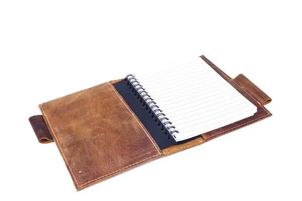 Alpenleder Alpenleder Notizbuch SCHILLER DIN A5, Wild camel (braun antik), – Produktbild 3 von 3