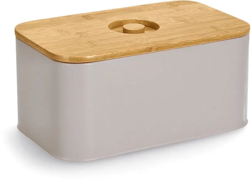 Zeller Present Brotkasten, Bambus, Metall, (1-tlg), besonderes Design, Beige|braun, – Produktbild 3 von 3
