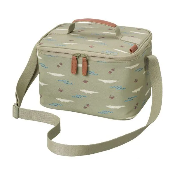 Fresk Kühltasche groß – 22 × 17 × 15 cm, mit Schultergurt und Namensschild, Crocodile, – Produktbild 1 von 4