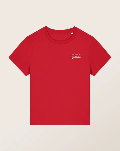 THE FACE OF ELEMENTS The Face of Elements Statement - Regular Fit T-Shirt aus Bio-Baumwolle, Signal red (rot), – Produktbild 1 von 3