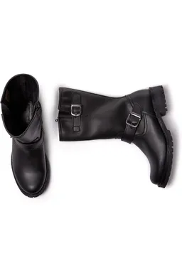 Will's Vegan Store Will's Vegan Store Damen vegan Stiefel Mid-Length Moto Schwarz – Produktbild 1 von 1
