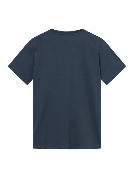 KnowledgeCotton Apparel KnowledgeCotton Apparel T-Shirt LOKE, Total eclipse, – Produktbild 2 von 4