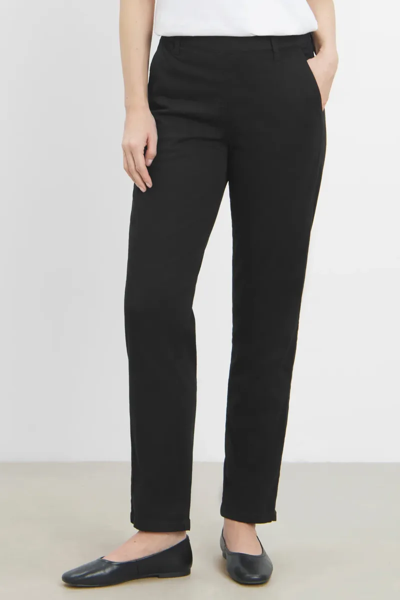 LAURIE LAURIE Damen vegan Hose Taylor Regular Kurz Länge Schwarz, Schwarz, – Produktbild 2 von 2