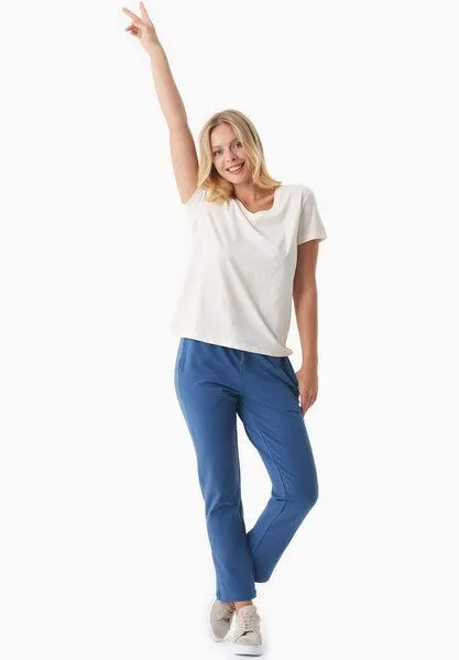 ORGANICATION ORGANICATION PARRLA | Leichte Sweathose aus Bio-Baumwolle, Light navy, – Produktbild 1 von 4