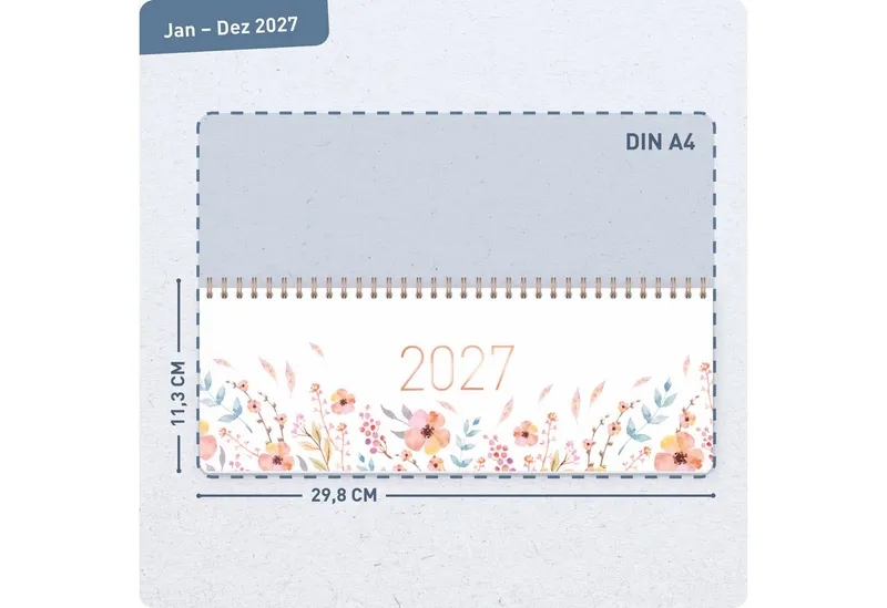Häfft Häfft Schreibtischkalender Wochen-Tischkalender 2027 quer – Produktbild 3 von 5
