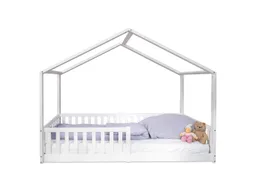 tiSsi® Hausbett Enno, Buche inkl. opt. Dach 90 x 200 cm, weiß – Produktbild 1 von 1