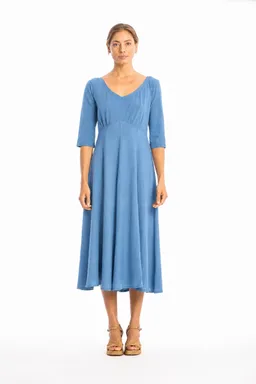 RAVENS VIEW IBIZA RAVENS VIEW IBIZA Damen vegan Kleid Lima Ls In Maui Blau – Produktbild 1 von 1