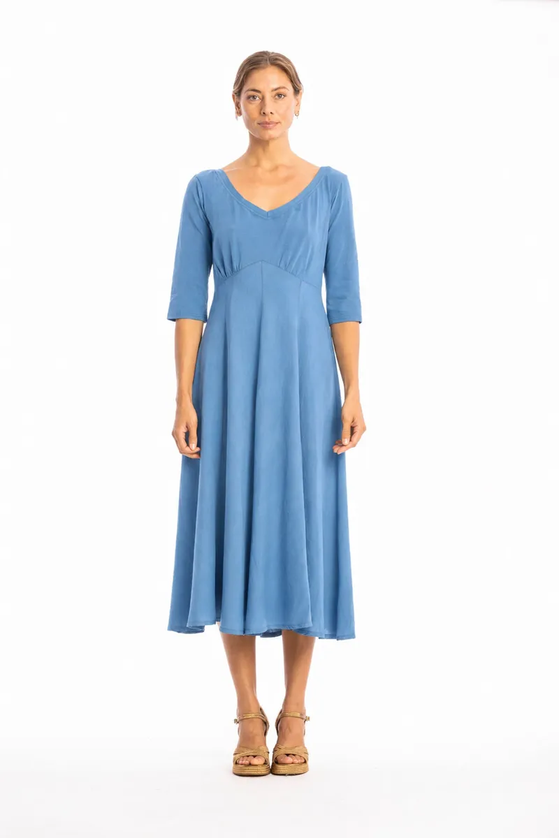 RAVENS VIEW IBIZA RAVENS VIEW IBIZA Damen vegan Kleid Lima Ls In Maui Blau, Blau, – Produktbild 1 von 1