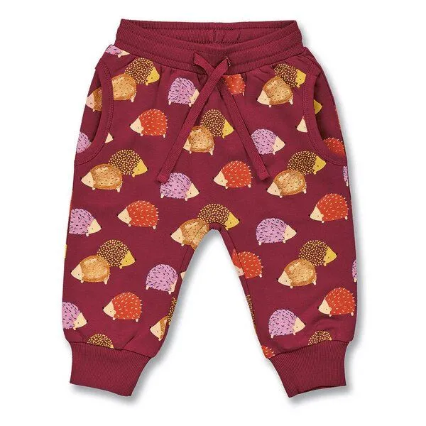 Sense Organics Sense Organics Babyhose mit Igel-Druck auf Weinrot, Modell NEVIN, Red, – Produktbild 1 von 4