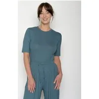 GreenBomb GREENBOMB Basic Lane - Sportliches Longsleeve aus LENZING TENCEL Mix / Fair & Vegan, Blau (vintage blue), – Produktbild 1 von 1