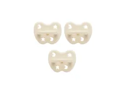 HEVEA Probierset 3er-Pack Schnuller, Milky White kiefergerecht, rund, sym., ab 0 M., Naturkaut – Produktbild 1 von 1