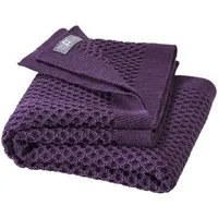 Disana Disana Waben-Strickdecke Bio Merino-Wolle Baby Decke, Aubergine, – Produktbild 1 von 1