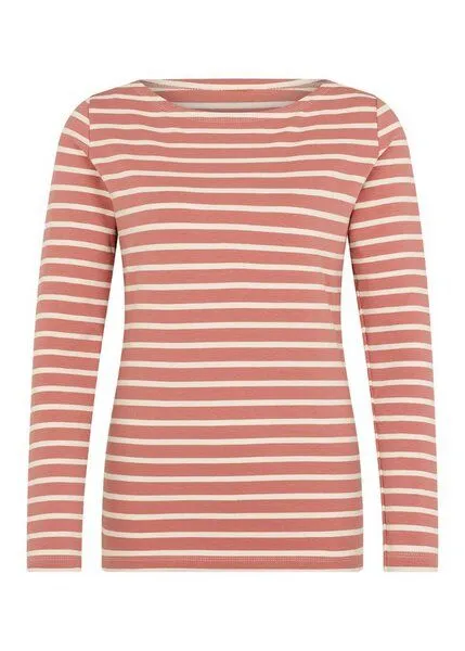 internaht Ringelshirt Damen aus Bio-Baumwolle, Rosenholz, – Produktbild 1 von 4