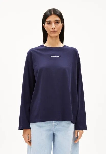 ARMEDANGELS ARMEDANGELS FIETAA DIFFERENCE Damen Longsleeve aus Bio-Baumwolle, Tinted navy, – Produktbild 1 von 4