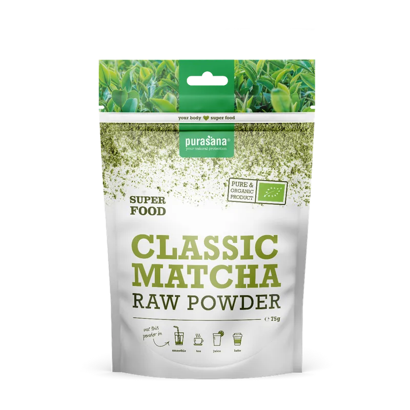 Purasana Purasana BIO Classic Matcha Raw Pulver 75 g – Produktbild 1 von 1