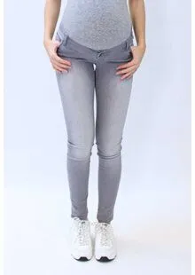 love2wait love2wait Umstandsjeans Super Skinny Sustainable 32", Grey denim, – Produktbild 2 von 4