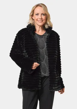 Goldner Jacke in Rexkanin-Optik - schwarz von Goldner Fashion – Produktbild 1 von 1