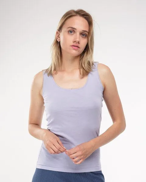 Alma & Lovis Alma & Lovis Top aus Bio-Baumwolle | Basic Top, Lavendel, – Produktbild 1 von 4