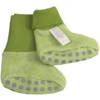 Cosilana Cosilana Baby Fleece Schühchen kbT Wolle Bio Baumwolle, Lindgrün-melange, – Produktbild 1 von 1